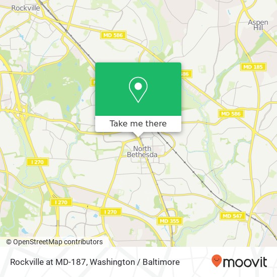 Rockville at MD-187, Rockville, MD 20852 map