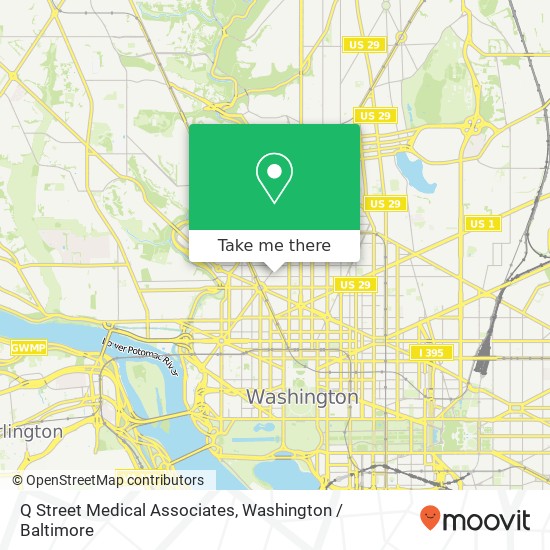 Mapa de Q Street Medical Associates, 1759 Q St NW