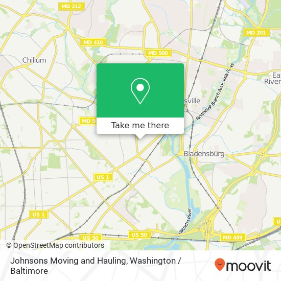 Mapa de Johnsons Moving and Hauling, 39th Pl