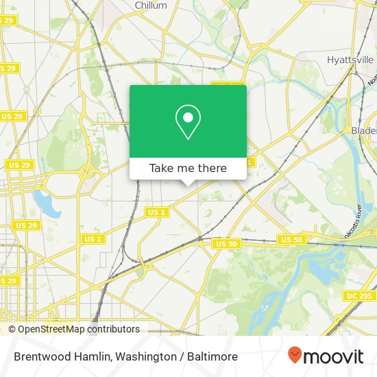 Brentwood Hamlin, Washington, DC 20018 map