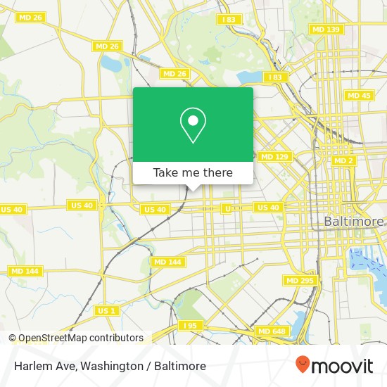 Harlem Ave, Baltimore, MD 21217 map