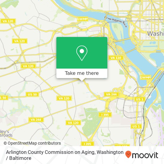 Arlington County Commission on Aging map