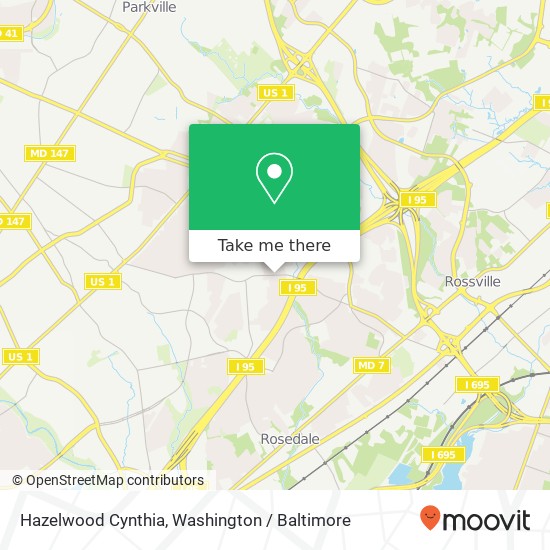 Mapa de Hazelwood Cynthia, Baltimore, MD 21206