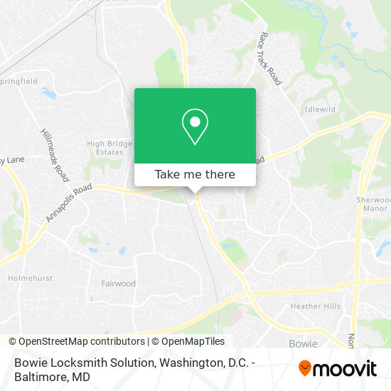 Bowie Locksmith Solution map