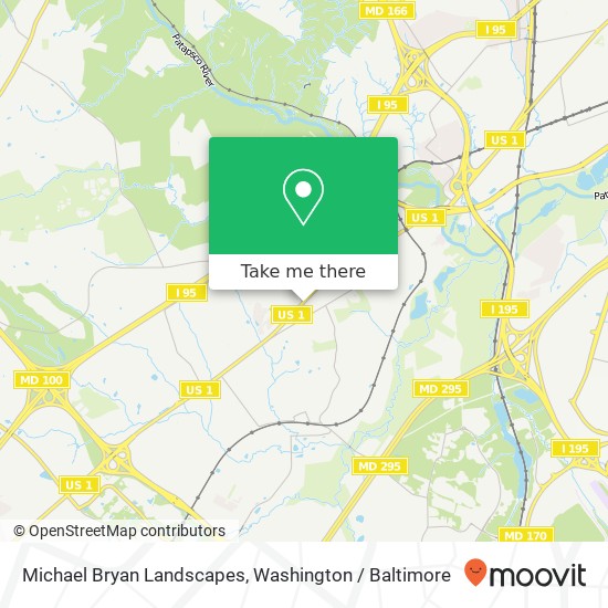 Michael Bryan Landscapes, Washington Blvd map