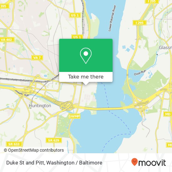 Mapa de Duke St and Pitt, Alexandria, VA 22314