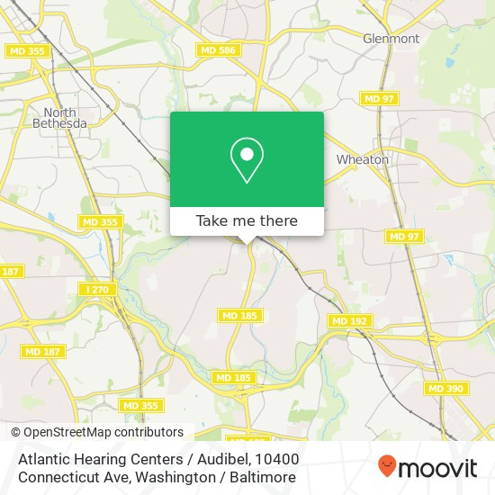 Atlantic Hearing Centers / Audibel, 10400 Connecticut Ave map