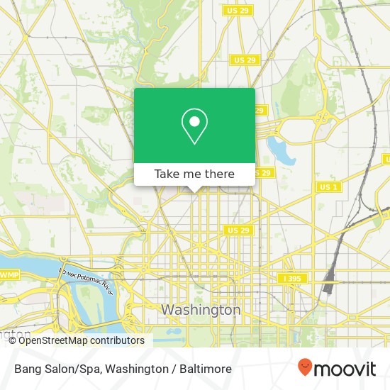 Bang Salon/Spa, 1612 U St NW map