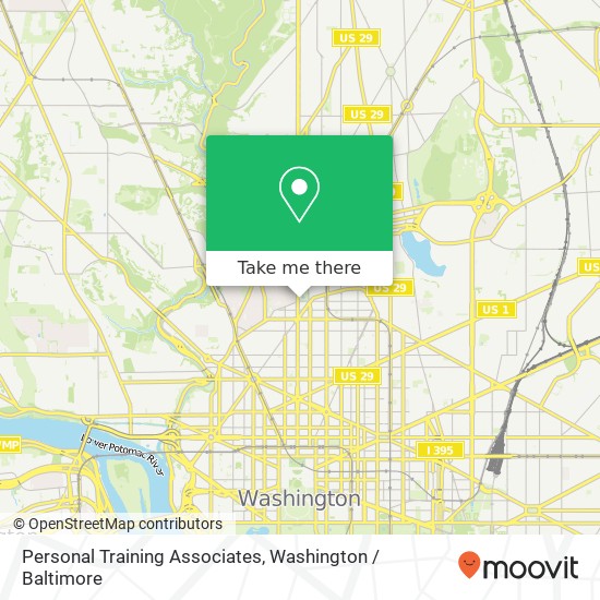 Mapa de Personal Training Associates, Washington, DC 20009