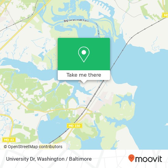 Mapa de University Dr, Middle River, MD 21220