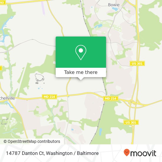 Mapa de 14787 Danton Ct, Bowie, MD 20721