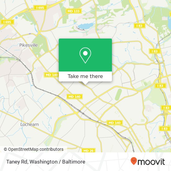 Mapa de Taney Rd, Baltimore, MD 21215