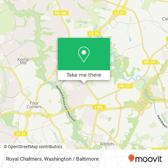 Mapa de Royal Chalmers, Silver Spring, MD 20903