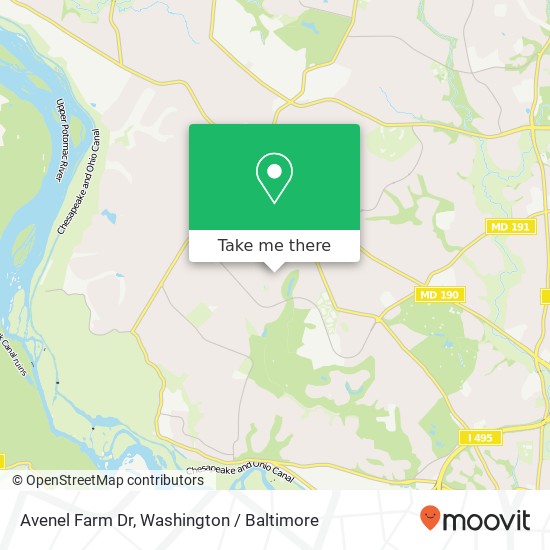 Avenel Farm Dr, Potomac, MD 20854 map