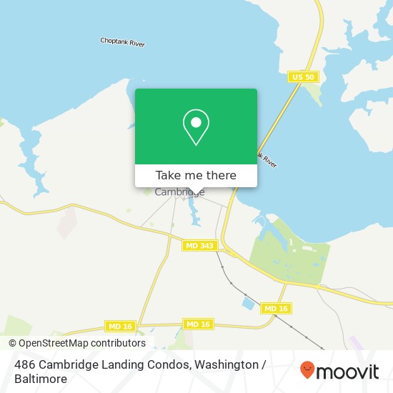 Mapa de 486 Cambridge Landing Condos, Cambridge, MD 21613