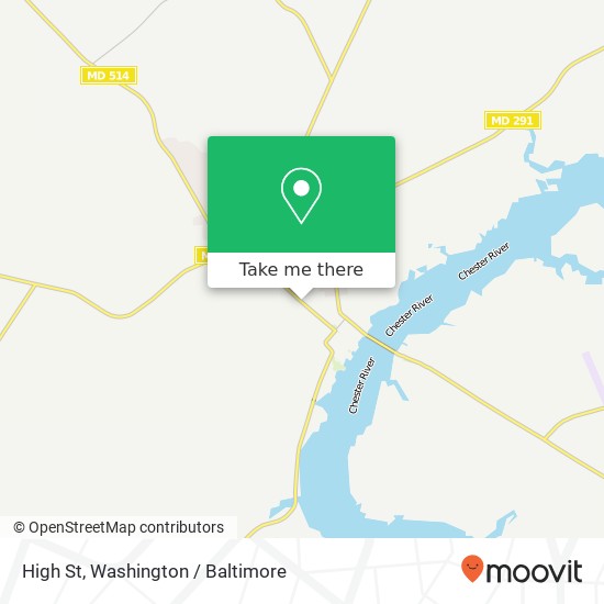 Mapa de High St, Chestertown, MD 21620