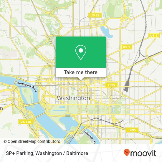 Mapa de SP+ Parking, 1015 14th St NW