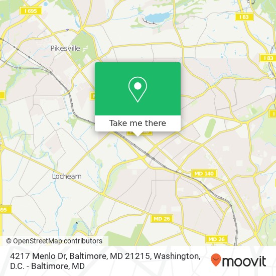4217 Menlo Dr, Baltimore, MD 21215 map