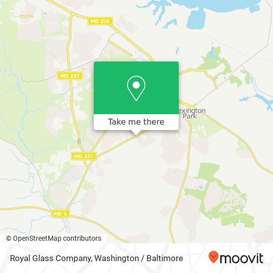 Mapa de Royal Glass Company, 21500 Great Mills Rd