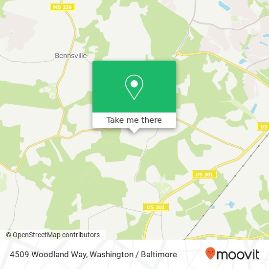 Mapa de 4509 Woodland Way, Pomfret, MD 20675