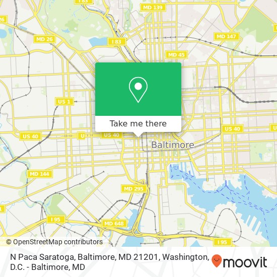N Paca Saratoga, Baltimore, MD 21201 map