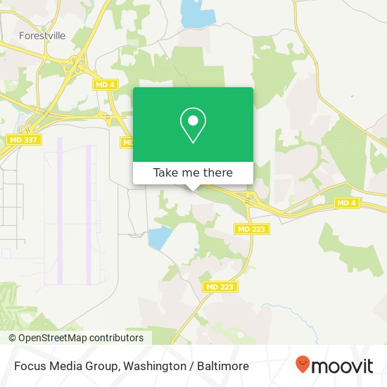 Mapa de Focus Media Group, 9705 Marlboro Pike