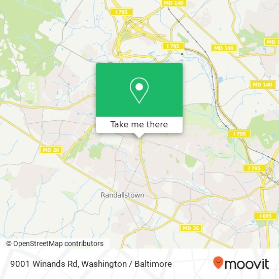 Mapa de 9001 Winands Rd, Owings Mills, MD 21117