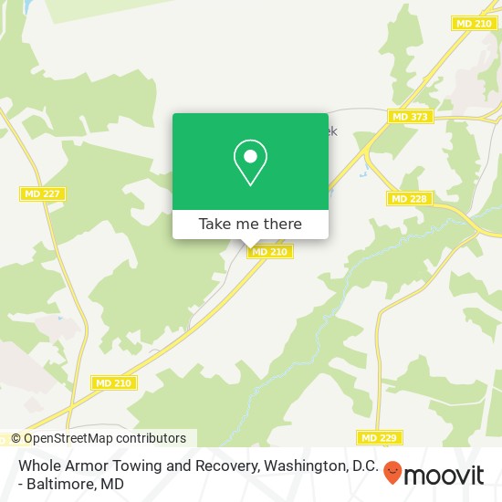 Mapa de Whole Armor Towing and Recovery, 17517 Indian Head Hwy