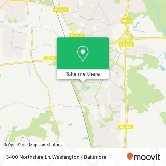 3400 Northshire Ln, Bowie, MD 20716 map