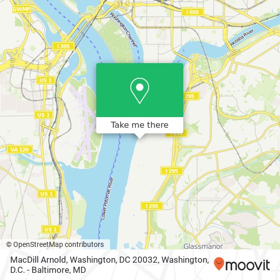 Mapa de MacDill Arnold, Washington, DC 20032