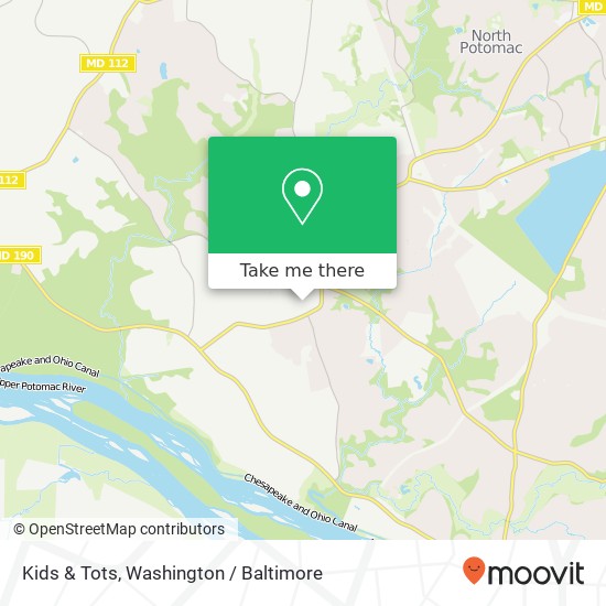 Mapa de Kids & Tots, 12914 Travilah Rd