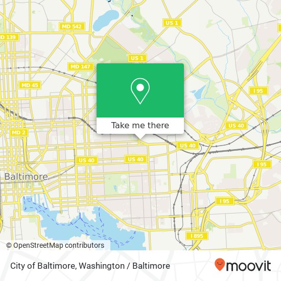 Mapa de City of Baltimore, 3200 E Madison St