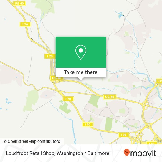 Loudfroot Retail Shop, 6907 Baltimore National Pike map