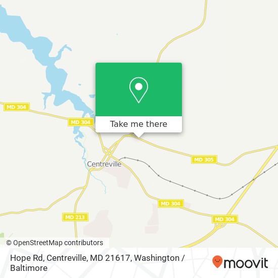 Mapa de Hope Rd, Centreville, MD 21617