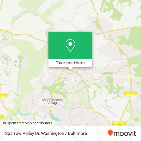 Mapa de Sparrow Valley Dr, Montgomery Village, MD 20886