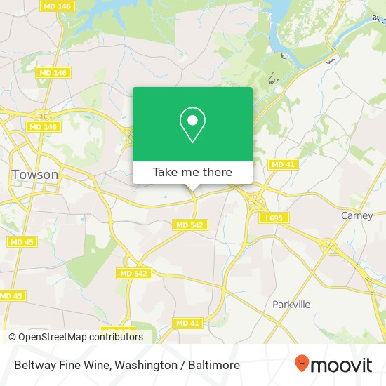 Mapa de Beltway Fine Wine