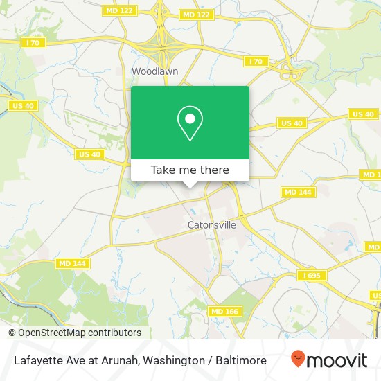 Mapa de Lafayette Ave at Arunah, Catonsville, MD 21228