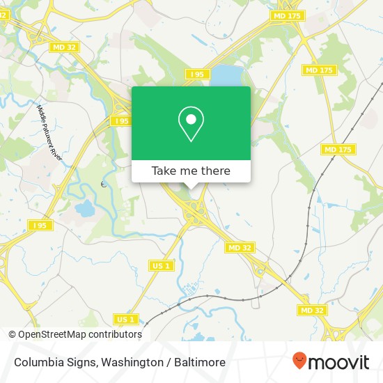 Mapa de Columbia Signs, 8836 Washington Blvd