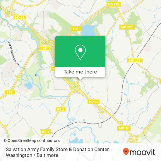 Mapa de Salvation Army Family Store & Donation Center, 10350 Guilford Rd