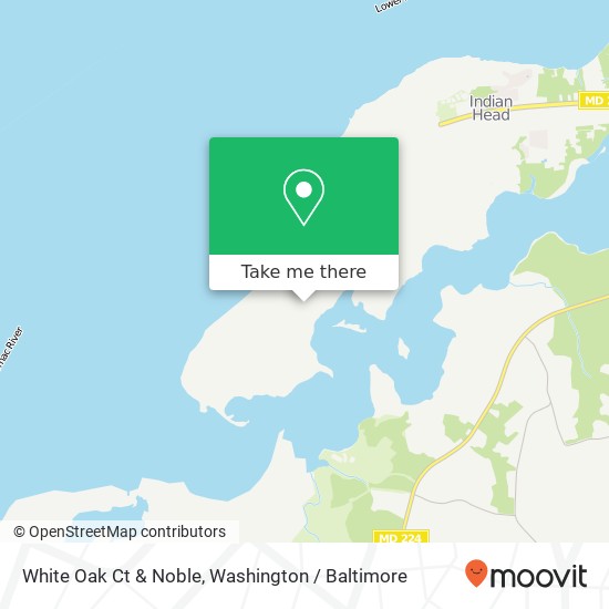 White Oak Ct & Noble, Indian Head, MD 20640 map