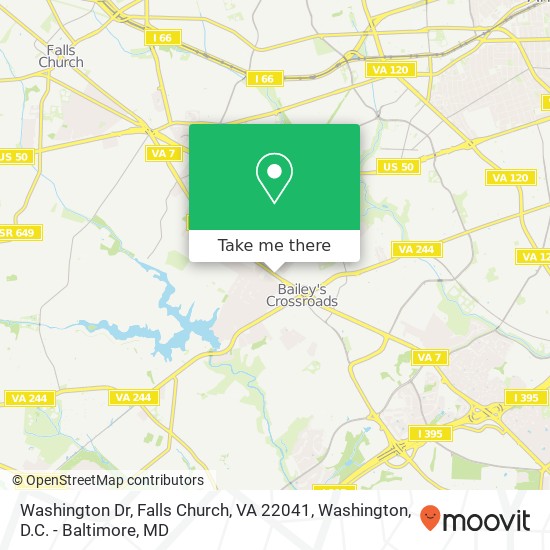 Washington Dr, Falls Church, VA 22041 map
