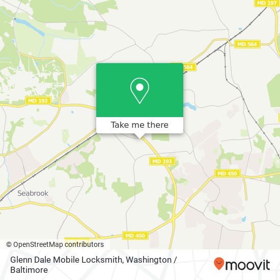Mapa de Glenn Dale Mobile Locksmith, 11304 Old Prospect Hill Rd