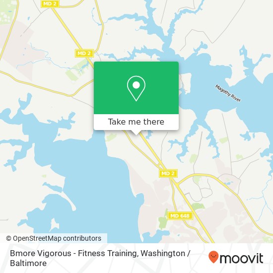 Mapa de Bmore Vigorous - Fitness Training, 836 Ritchie Hwy