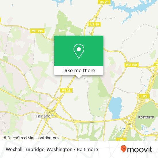 Mapa de Wexhall Turbridge, Burtonsville, MD 20866