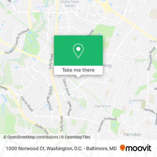 Mapa de 1000 Norwood Ct