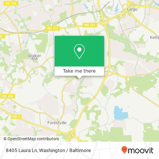 Mapa de 8405 Laura Ln, District Heights, MD 20747