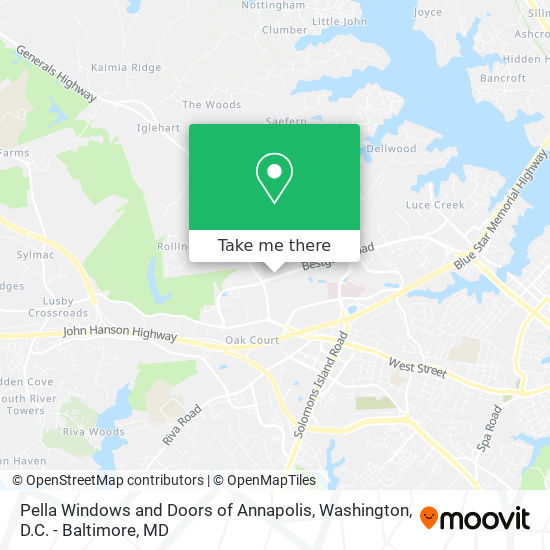 Pella Windows and Doors of Annapolis map