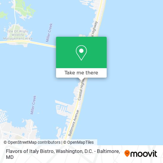 Flavors of Italy Bistro map