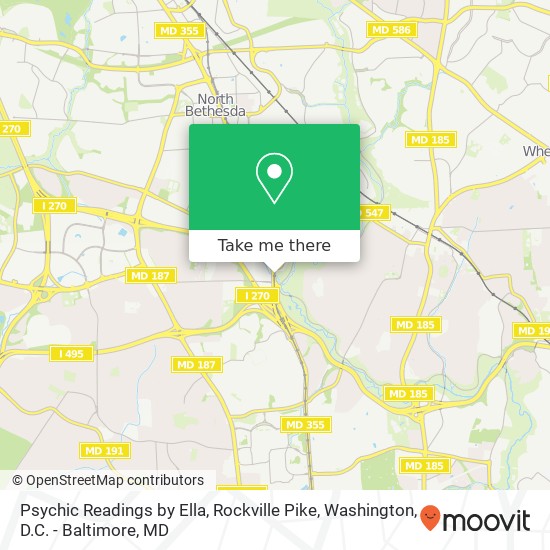 Mapa de Psychic Readings by Ella, Rockville Pike