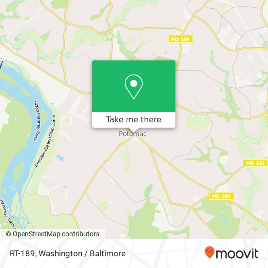 RT-189, Potomac, MD 20854 map